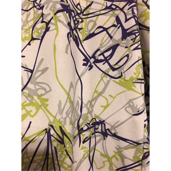 Women’s NIVO GOLF Lanctot Short Ruffled Sleeve Purple & Green Print Top Size XL - Picture 5 of 5
